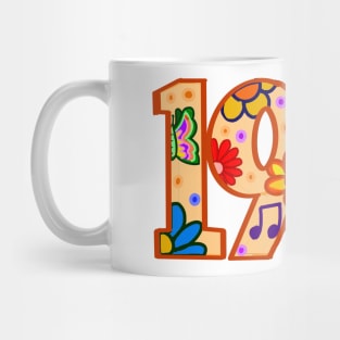 1970 vintage year flower power hippie hippy retro Mug